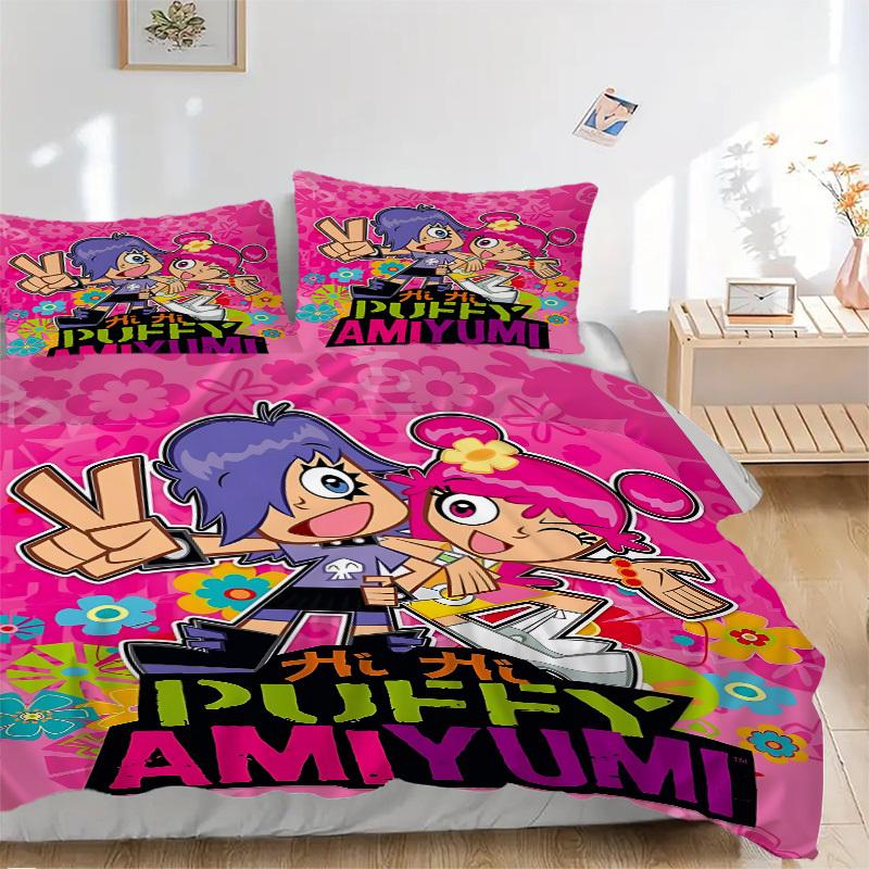 3pcs Puffy AmiYumi Bedding Set: Perfect for Bedroom or Guest Room. Soft and Comfortable with No Core Included yy251031081 135x200cm