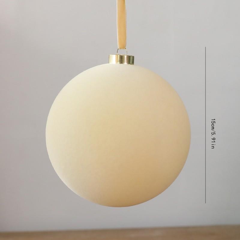 Flocked Velvet Christmas Ornament Ball Decor Tree Hanging Party Decoration Festive Holiday Home