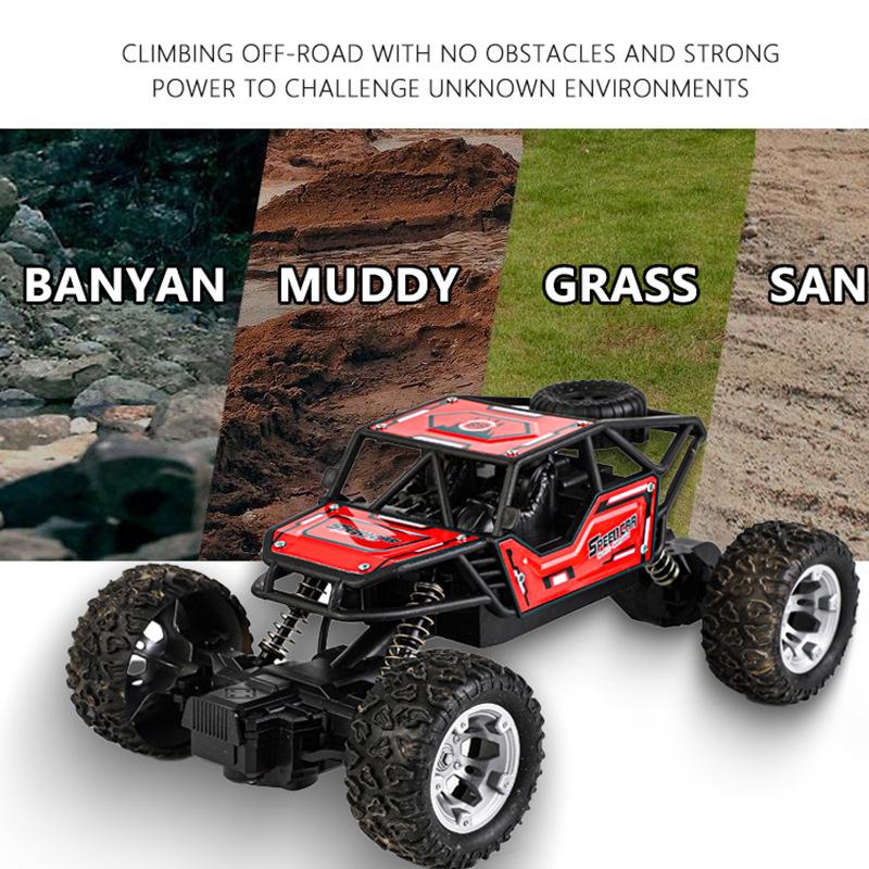 RC Uzaktan Kumandalı Alaşımlı Tırmanma Arazi Aracı Büyük Yüksek Hızlı Dört Çeker Şarjlı Elektrikli Uzaktan Kumandalı Araba Çocuk Oyuncak Araba