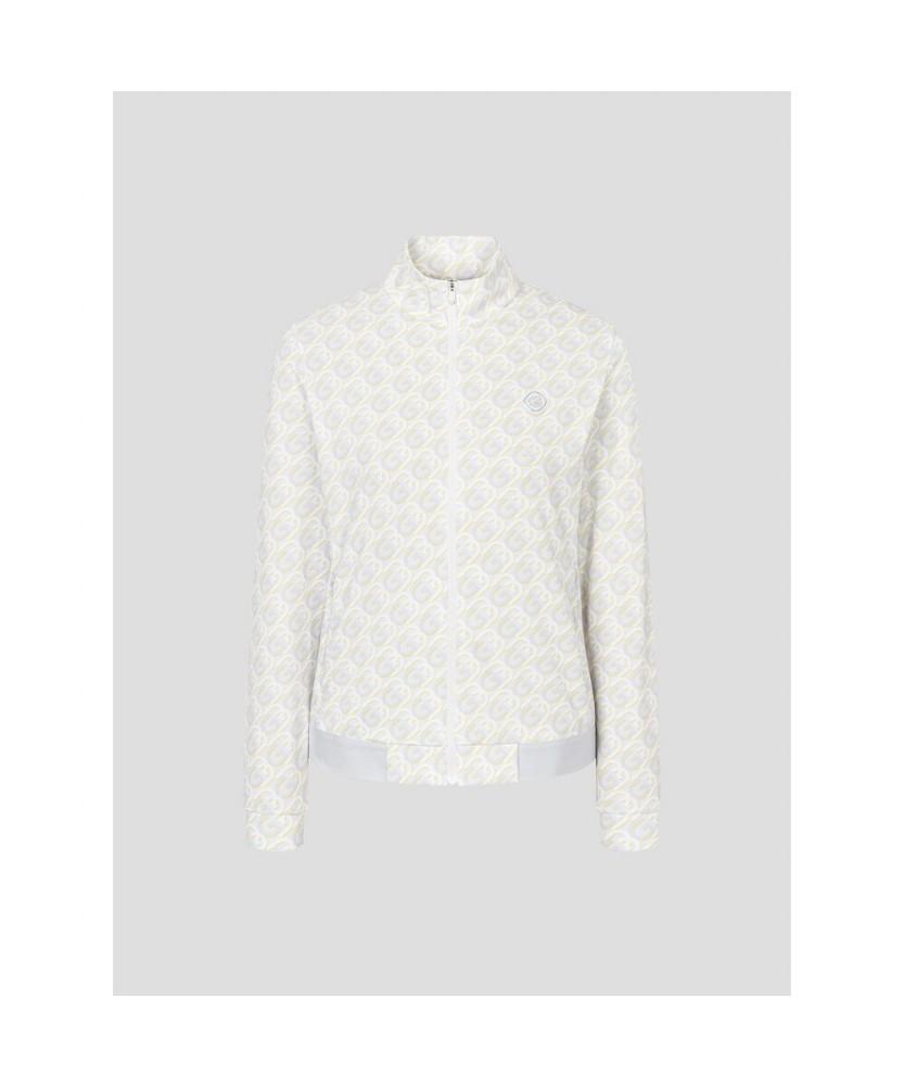 Beanpole Golf [B_Under] Women'S Patterned Full-Zip Long-Sleeve T-Shirt Light Gray