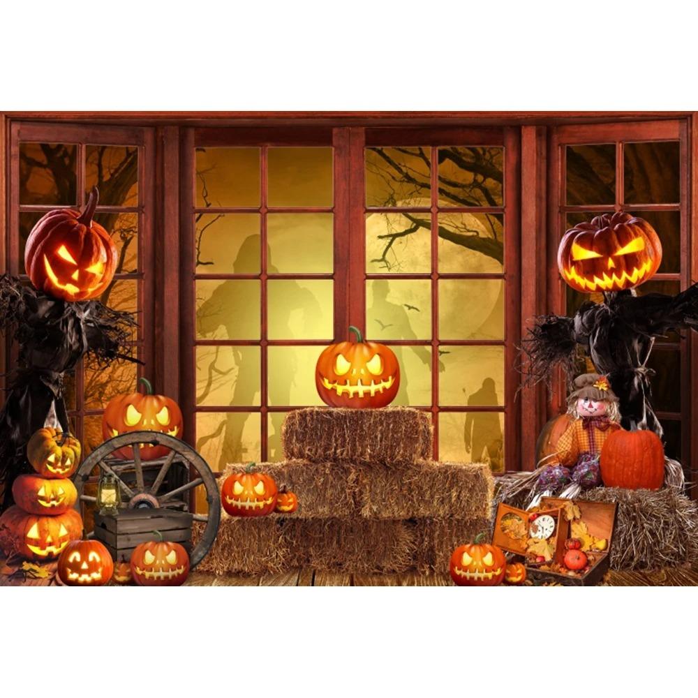 Halloween Decoration Hanging Cloth Pumpkin Lantern Hanging Cloth Home Party Room Decoration
