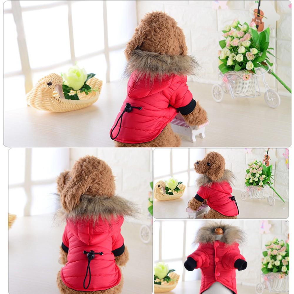 Pet Dog Warm Down Cotton-Padded jacket Costume Puppy Winter Clothe Hoodie Coats