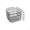 Iron Storage Basket Cosmetic Organizer Square Sturdy Snack Bin Wire for Bedroom Kitchen