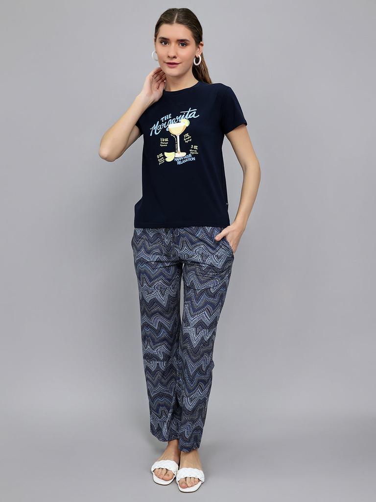Monte Carlo Womens Regular Fit Printed Lower Set