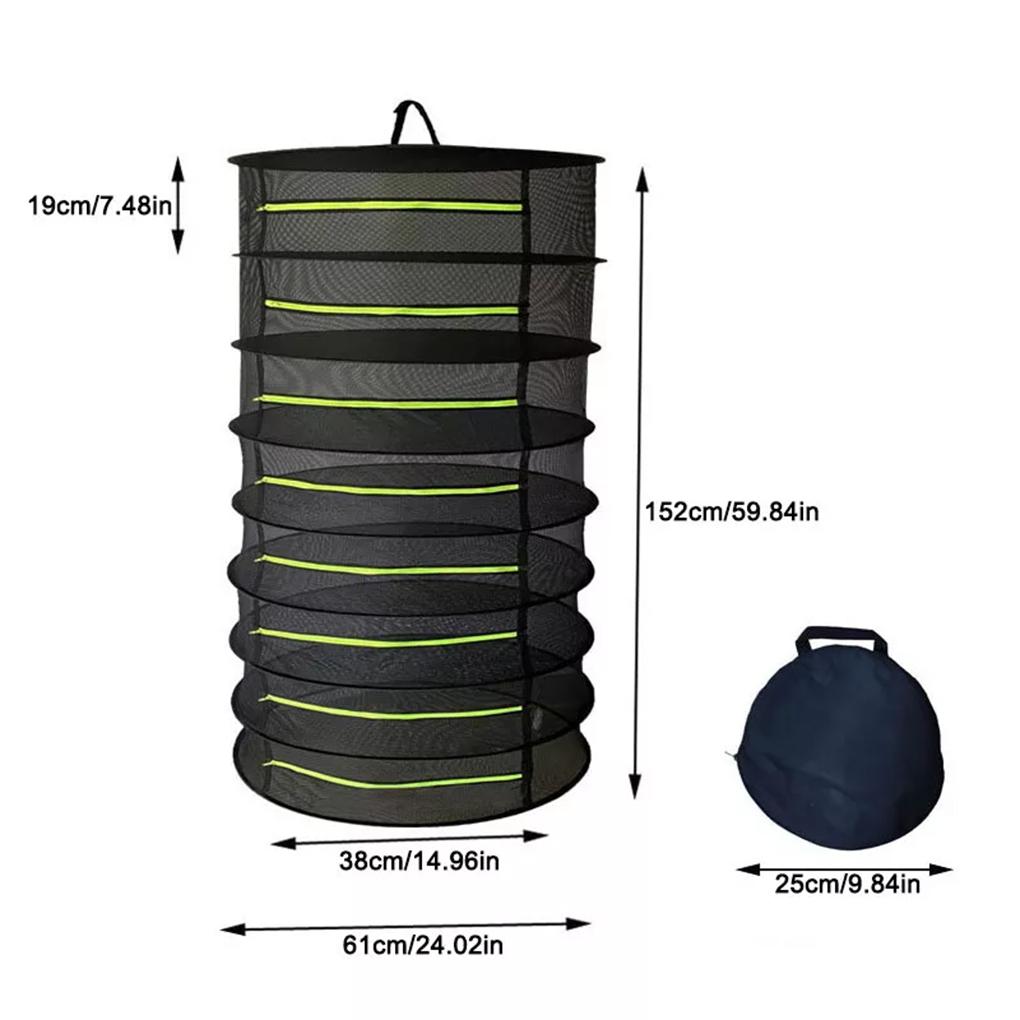 Hanging Drying Net For Herbs Sturdy Steel Wire Support And Zipper Closure Drying Rack Herb Drying