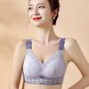 Full Cup Thin Style Without Steel Ring Plus Size Underwear Large Chest Small Sexy Lace Adjustment Shape Side Breast Bra