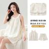 With chest pad vest shorts pajamas women's summer cloud cotton sweet and cute girl style sleeveless loungewear set
