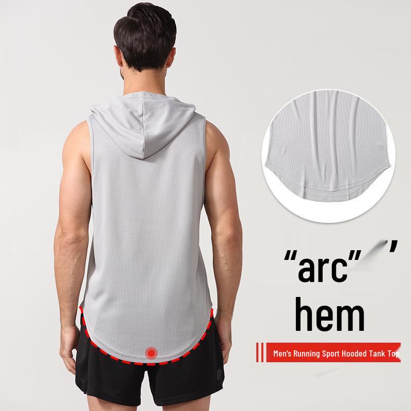 Men's Quick-Dry Hooded Sports Tank Top - Sleeveless Basketball Training Vest