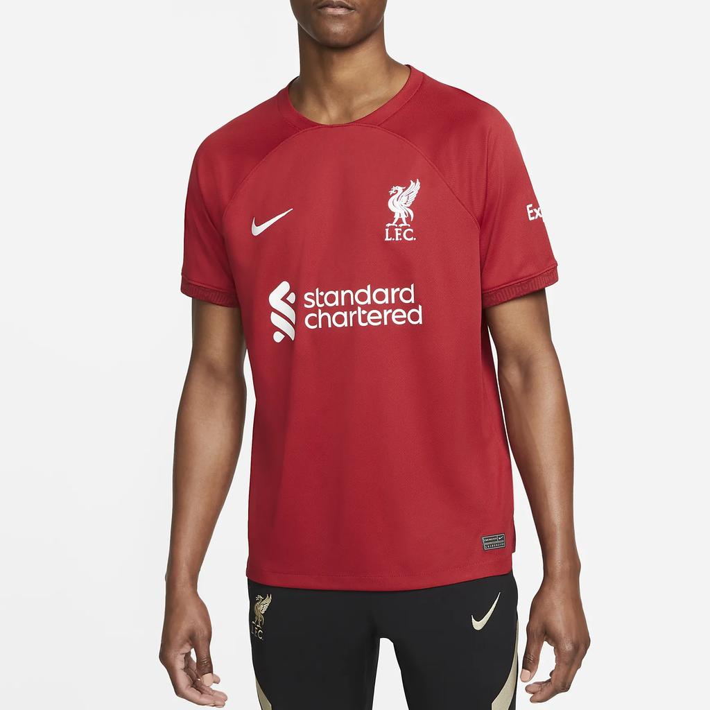 Nike 2022-23 Season Liverpool Home Stadium Print Short-Sleeve Football Shirt Men Tops Deep-Red DM1843-609