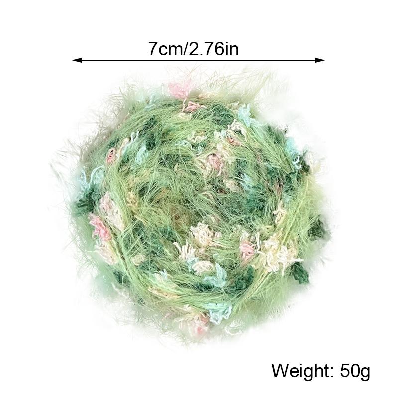 DIY Knitting Wool Soft Mixed Yarn Knitting Scarves Multi-Color Mix Weaving Mixed Floral Cute Knitting Pastoral Style 50g