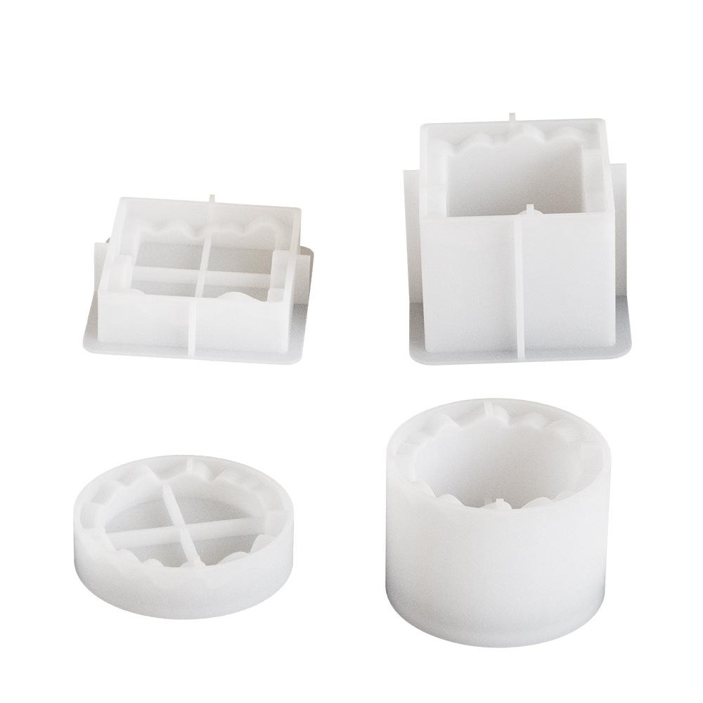 Dropping Resin Mold, Square, Circular, Irregular, Splicing Storage Can Mold, Aromatherapy Gypsum Mold, Candle Cup, Silicone Mold