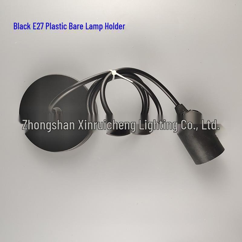 E27 Screw Base Lamp Holder with Ceiling Plate and Power Cord for DIY Hanging Lanterns