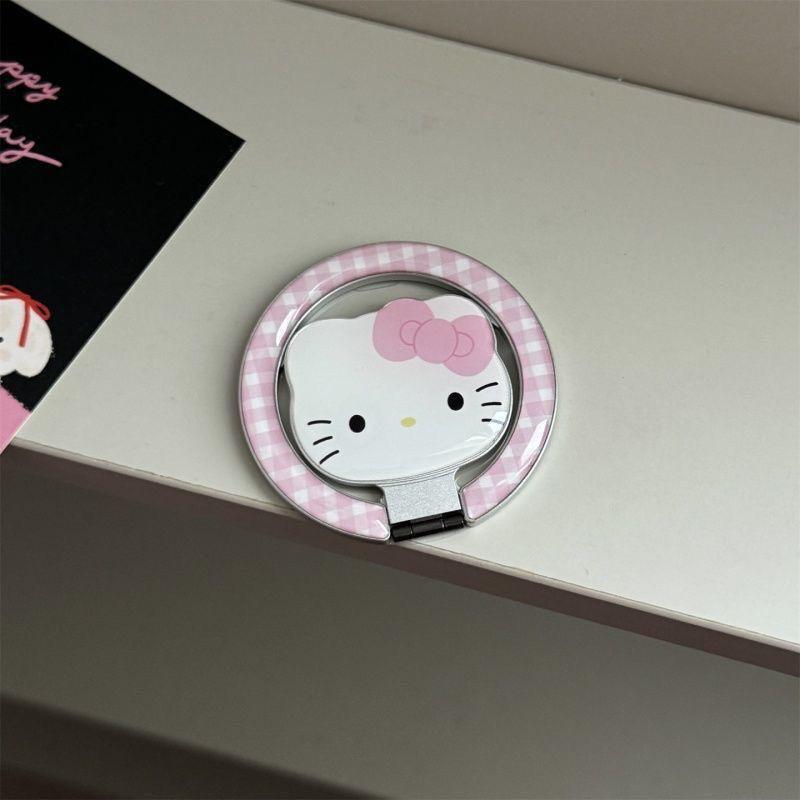 Exquisite Heart Stars Cat Phone Holder: Cute, Painted, and Doubles As a Makeup Mirror
