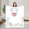 Cute GANADI Blanket Quality Soft Warm Throw Blanket Winter Travel Office Home Decor Fashion Bedspread