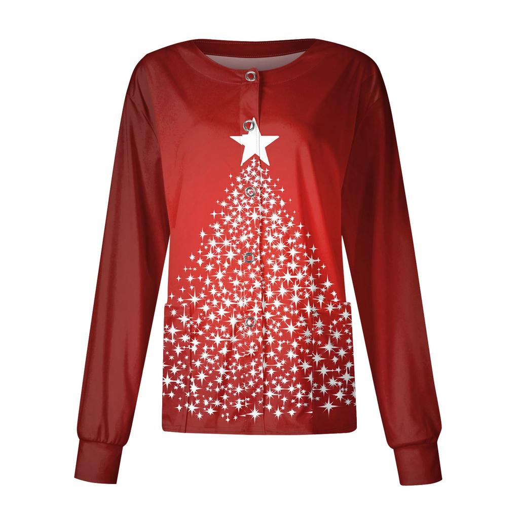 Women Long Sleeve Pocket Working Stand-up Collar Solid Color Single-breasted Protective Overalls Cardigan Jacket Top