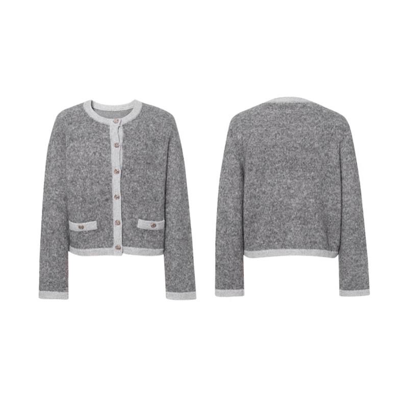 SEIFINI Elegant Contrast Knit Cardigan