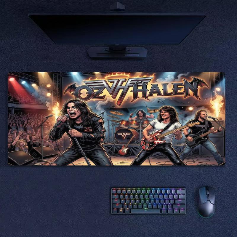 Van Halen Color Mouse Pad Large Gaming Table Cushion Non-slip Laptop Tablet Big Mousepad XXL Mat Mini PC Playmat With Lock edge