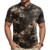 Herren Crew-Neck Bedrucktes Reißverschluss Atmungsaktives Schnelltrocknendes Kurzarm-Radtrikot für Outdoor-Sportarten und Straßenfahrten
