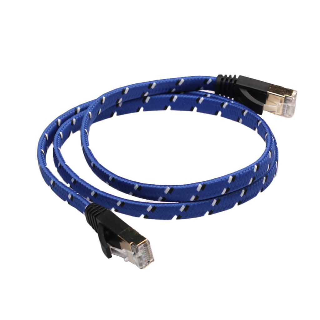 0.5-20M Flat Braided Cat7 RJ45 Ethernet LAN Network Cable Modem Router Lead Lot
