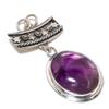 Natürlicher Amethyst Edelstein Silberanhänger in 925 Sterlingsilber - Handgefertigtes Design, Alltagsschmuck, Einzigartiger Amethystanhänger Ostergeschenke