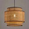 Natural Wicker Rattan Pendant Light Fixtures Chinese Style Bamboo Hanging Lampshades for Home Living Room Bedroom Decor Lighting