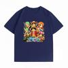 One Piece Straw Hat Crew All Members Print T-Shirt Casual Short Sleeve Cotton Anime Streetwear Unisex's T-Shirt