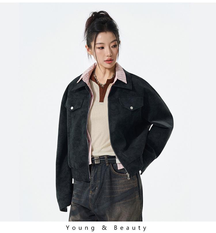 American Retro Barn-Style Unisex Suede PU Leather Jacket - New Autumn/Winter 2025 Casual Workwear Jacket for Men