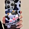 Cute 3D Cow For Magsafe Griptok Phone Holder Support For iPhone 15 16 17 Foldable Wireless Charging Case Stand Girl Bracket 5