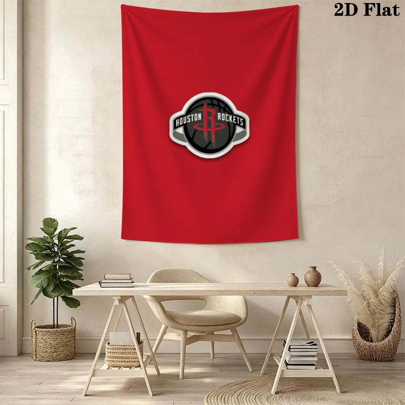 Rockets Logo Design Threepiece Set 1 Duvet Cover 2 Pillowcase Without Core Bedding Set Soft And Comfortable Christmas Birthday Gift