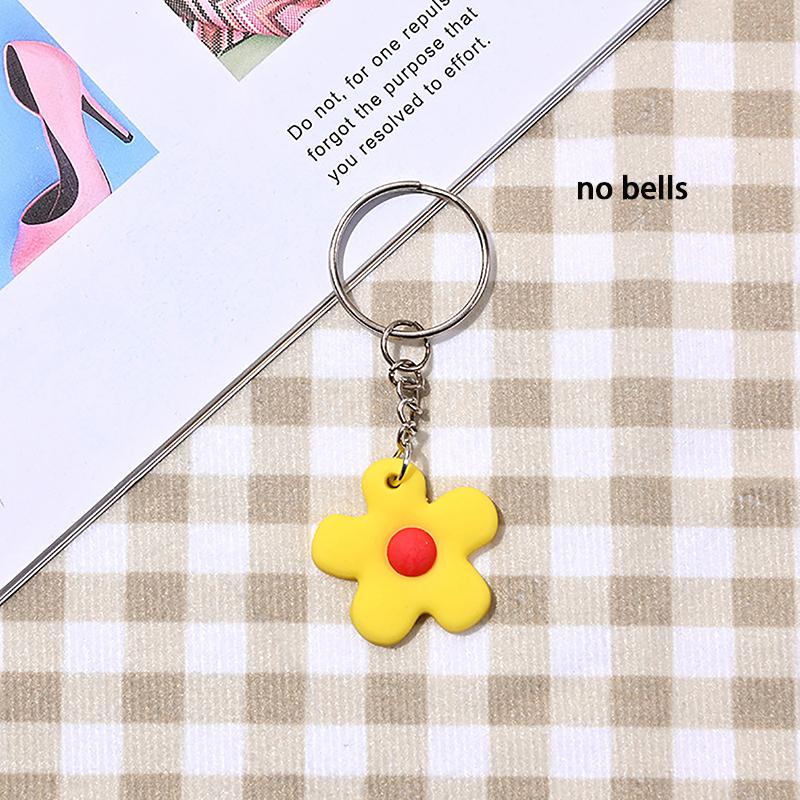 Koreański mały cukierkowy kwiat brelok dla kobiet dziewczyna dzwonek breloczek kluczyk do samochodu torba na łańcuszku wisiorek z zawieszką biżuteria na imprezę