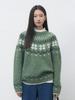 GENERALIDEA Unisex Wool Snow Nordic Pullover [Pistachio] / Sbd4U05022