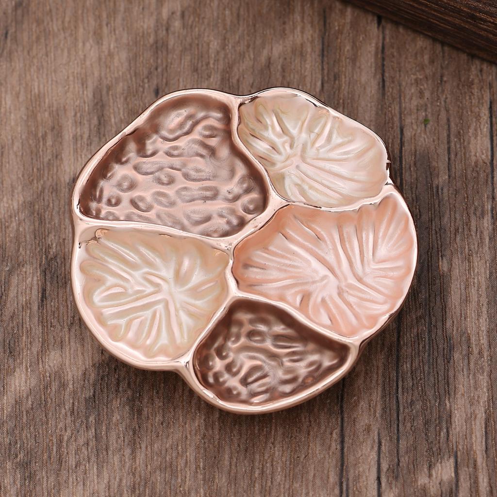 New enamel geometric lotus leaf magnetic suction brooch, summer small fresh lady street party versatile brooch