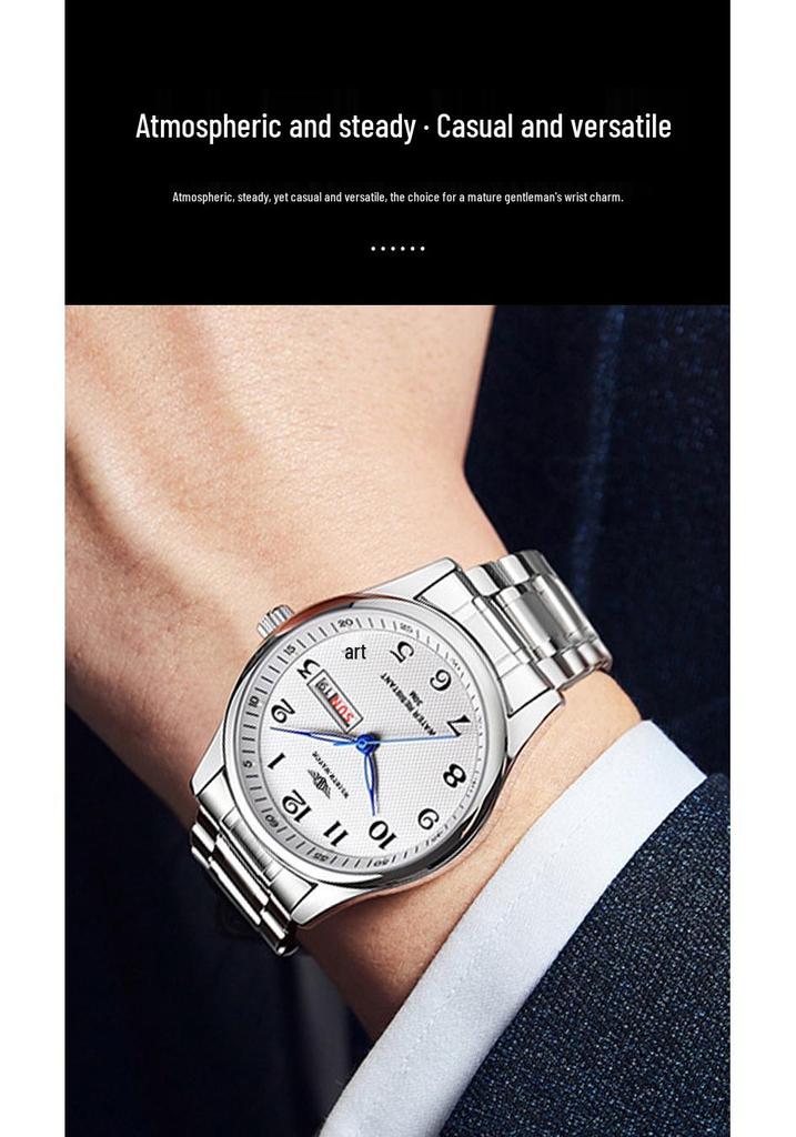 Wolis Luxury Waterproof Men's Day-Date Luminous Watch