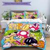 3pcs bedding set Mario Adventure Includes 1 Comforter + 2 Pillowcases, Without Pillow Inserts, Soft Comfortable, Lightweight Breathable, Pri