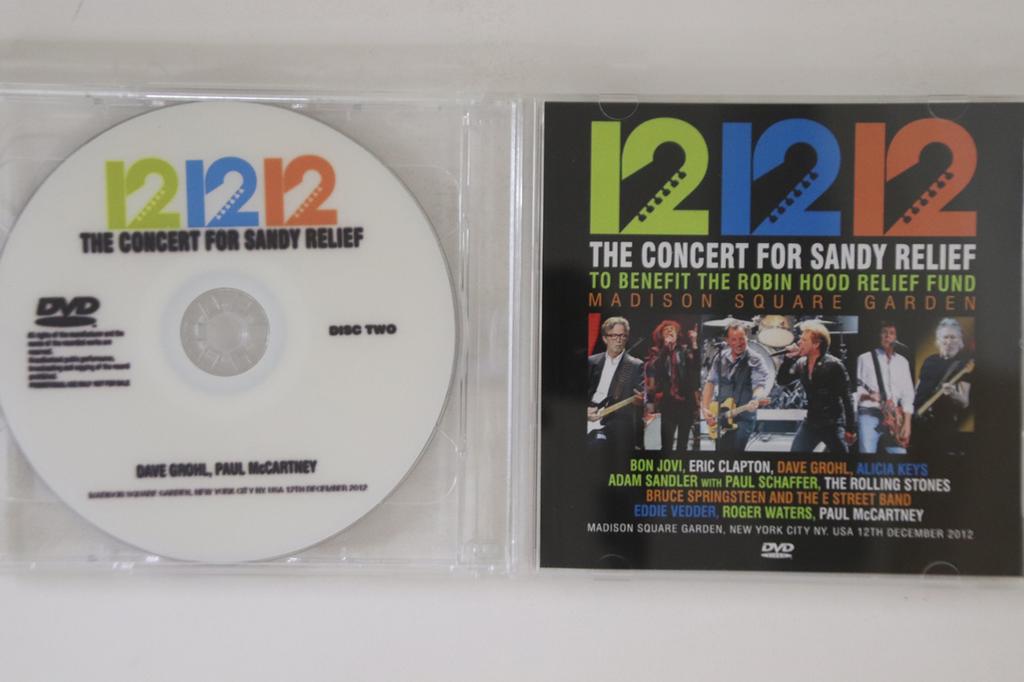 DVD VARIOUS - 12 12 12 Concert For Sandy Relief NONE NOT ON LABEL Unknown Rock Used