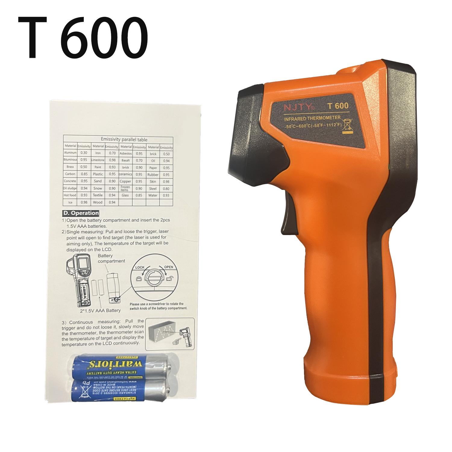 

Upgrade Laser Infrared Thermometer Non-Contact Digital Temperature Gun, -50°C~600°C Thermometer for Industrial, Kitchen Cooking