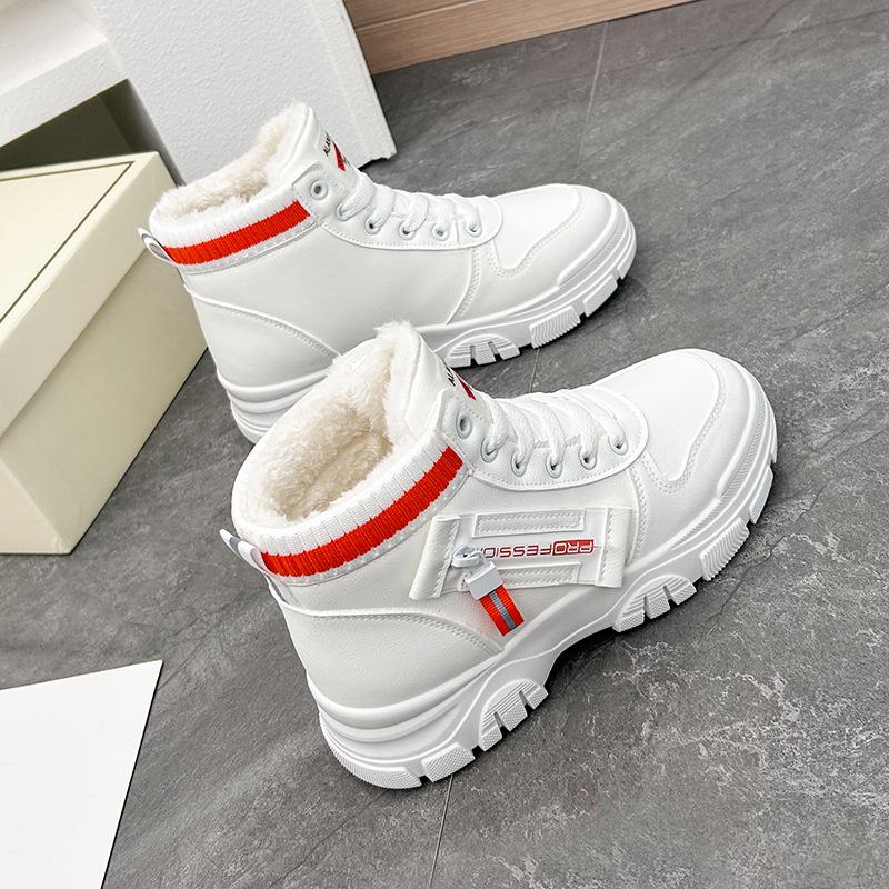 

Женская обувь, высокие кеды на плоской подошве и женские кроссовки, повседневная плюшевая спортивная обувь, уличная женская обувь на шнуровке 40 оранжевый