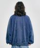 AJOBYAJO Paneled Denim Sweatshirt [Blue]