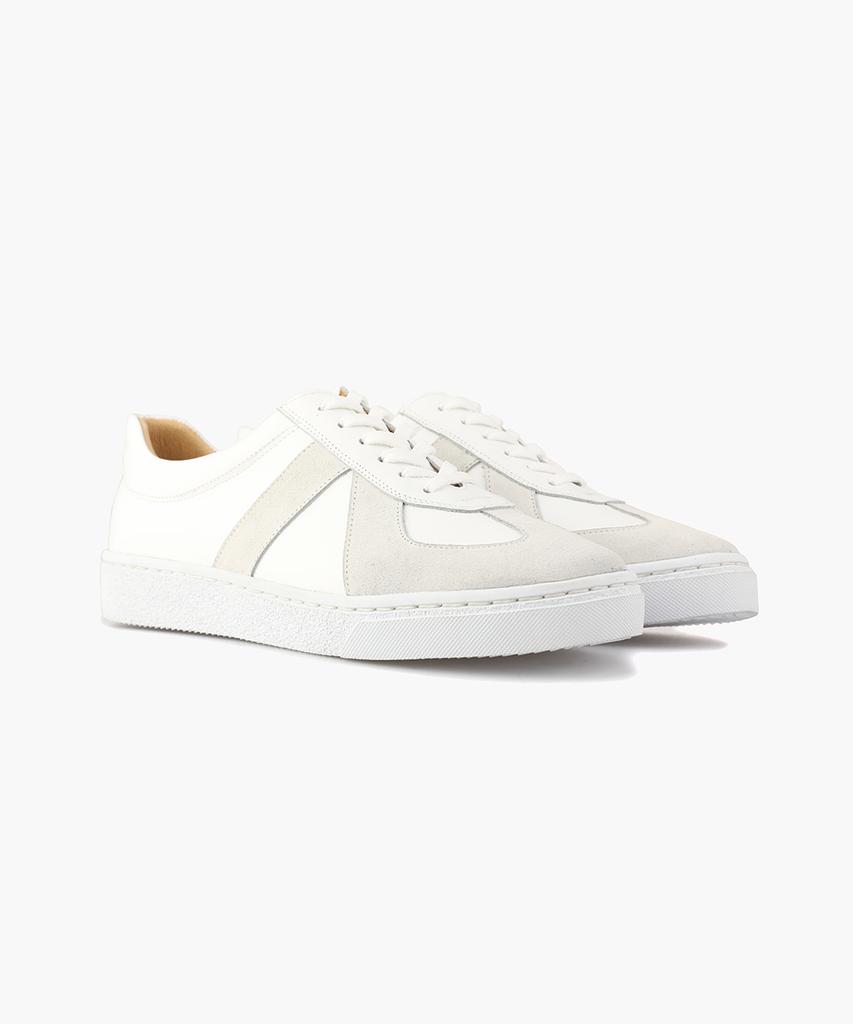 Firenze Atelier Handmade German Army Sneakers 2285 [Cream White+Suede]