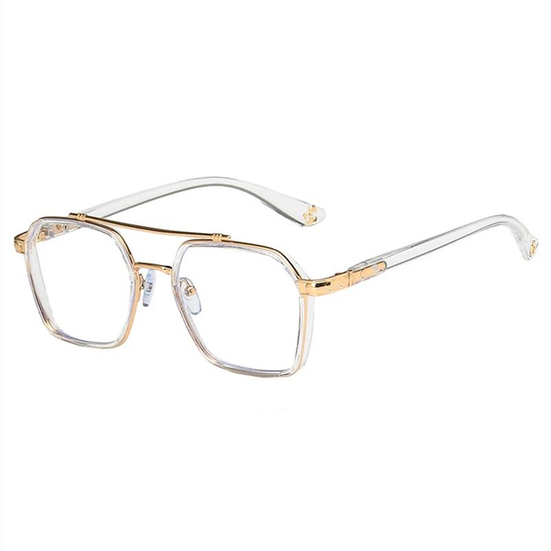 Iron Men Same Style Ultralight Anti-Blue Light Titanium Prescription Square Myopia Full Frames Eyeglasses Male Optical Glasses