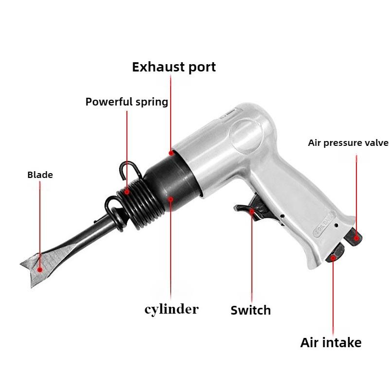 Multi Functional 150 Pneumatic Scraper Impact Hammer Air Shovel Tool Air Shovel Pneumatic Impact Pick Air Rust Remover Gun Head
