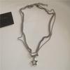 Punk Rock Vintage Star Pendant Chain Necklace For Men Women Charm Hip Hop 90s Y2K Grunge Goth Aesthetic Trendy EMO Accessories