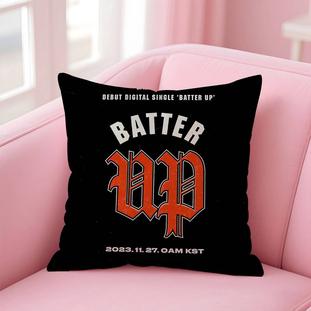 

Cool KPOP B-BABYMONSTER Pillow Case Comfort Sofa Bed Silky elegant Invisible zipper Custom Decorative cushion cover 40cmx40cm