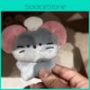Plush Mouse Keychain With Pearl Chain For Bags And Gifts
