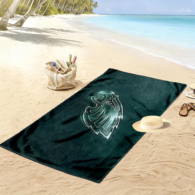 Philadelphia Eagles Print Beach Towel, Large Soft Quick Dry Towel for Beach Camping Swimming