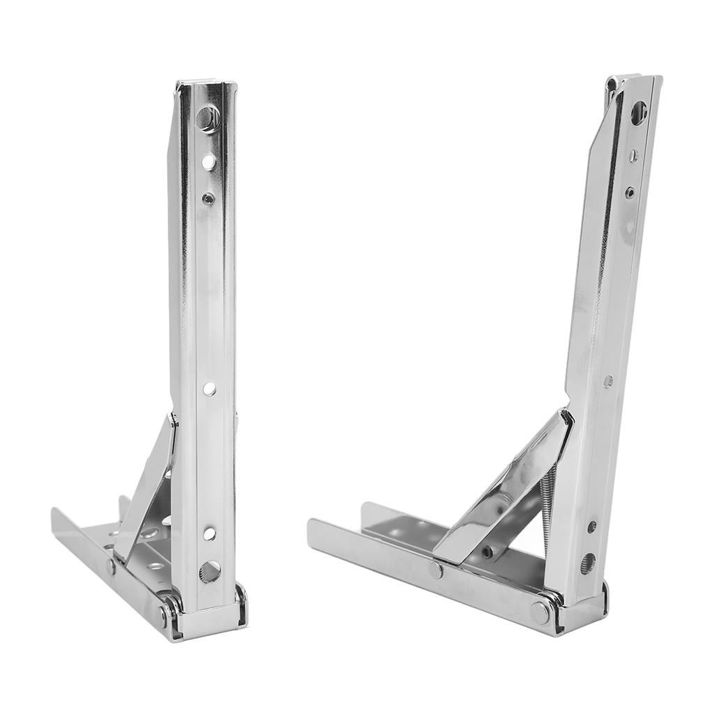 8in Folding Shelf Bracket Wall Mount 45KG Maximum Load Cold Rolled Steel Collapsible Shelf Support f