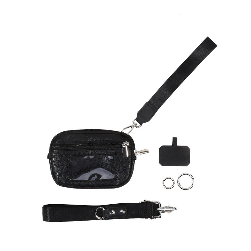 

Adjustable Phone Strap Clip And Go Strap For Phone With Wallet Card Clip Adjustable Phone Lanyard Wrist Strap Crossbody Bag чорний