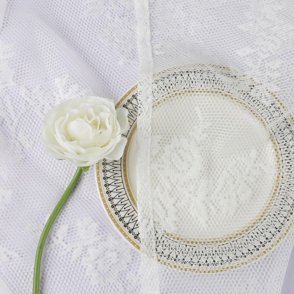 1 Pair Vintage Lace Curtains Romantic Flowers Branch Sheer Lacy Curtains for Living Room French Door Bedroom Window Screening