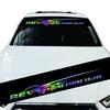 Windshield Sticker Wear-resistant Decorative Accessories Text Pattern Car Front Window Decal