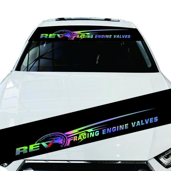 Windshield Sticker Wear-resistant Decorative Accessories Text Pattern Car Front Window Decal